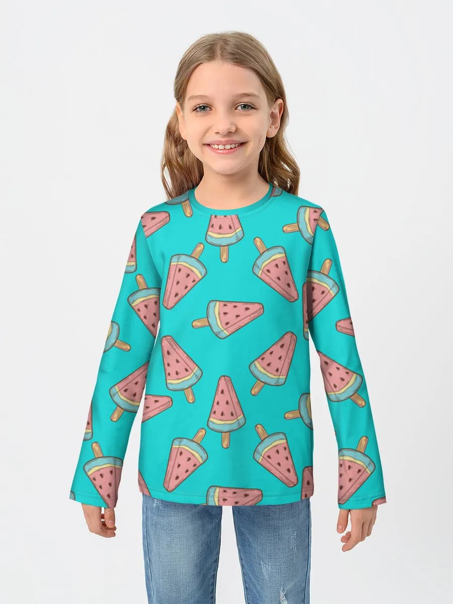 Children's cotton long sleeve shirt