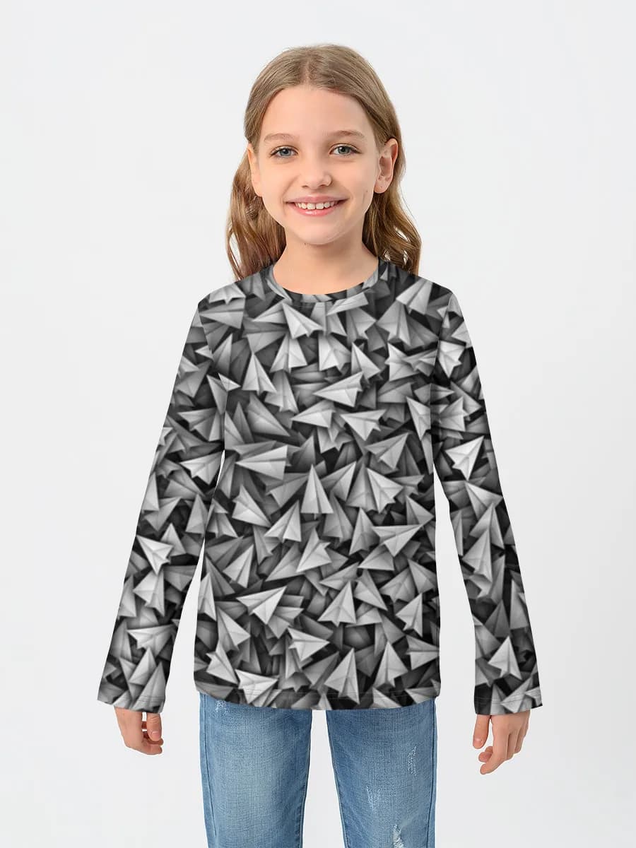 Children's cotton long sleeve shirt