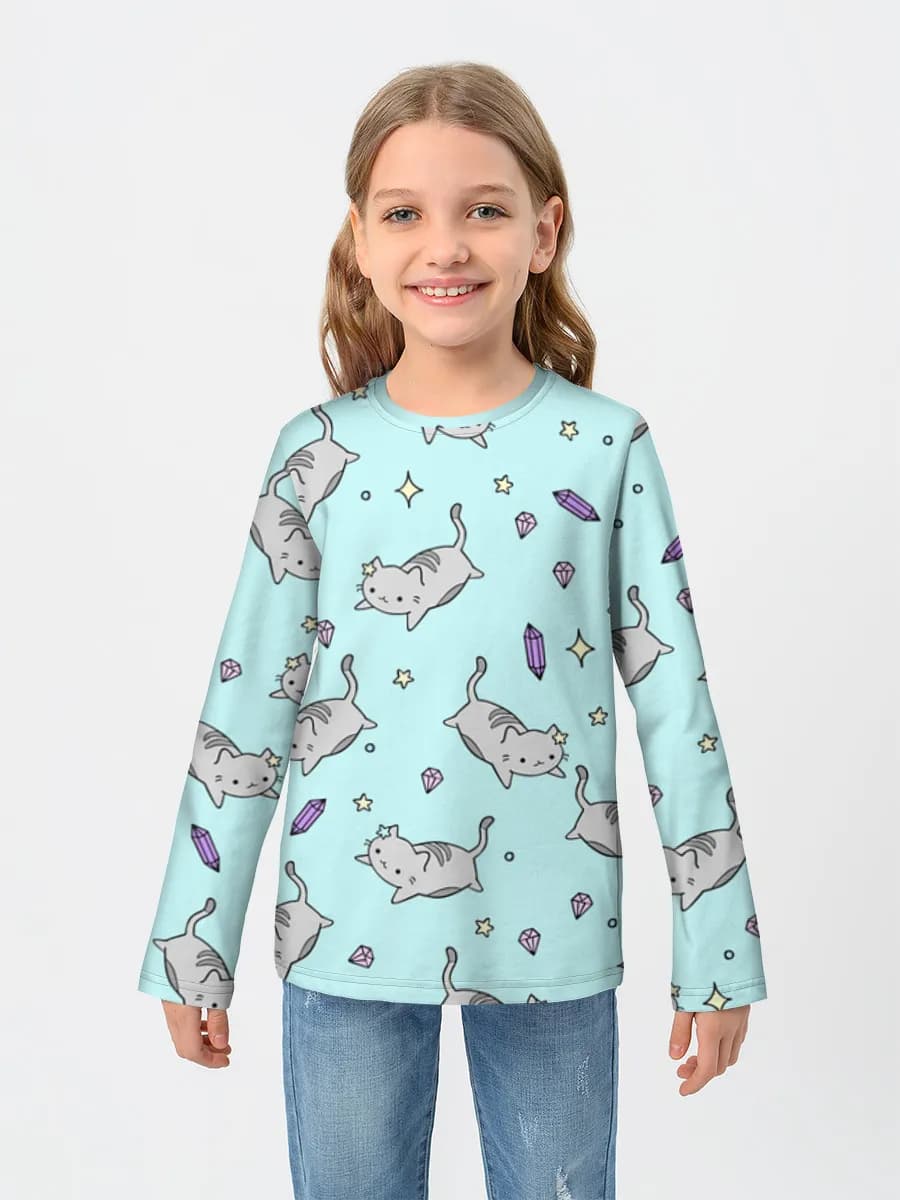 Children's cotton long sleeve shirt