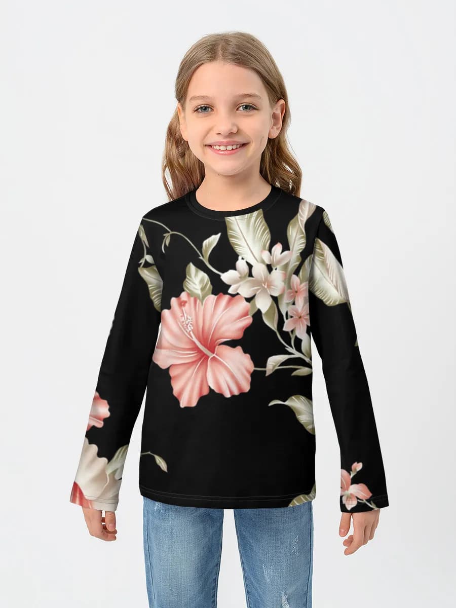 Children's cotton long sleeve shirt