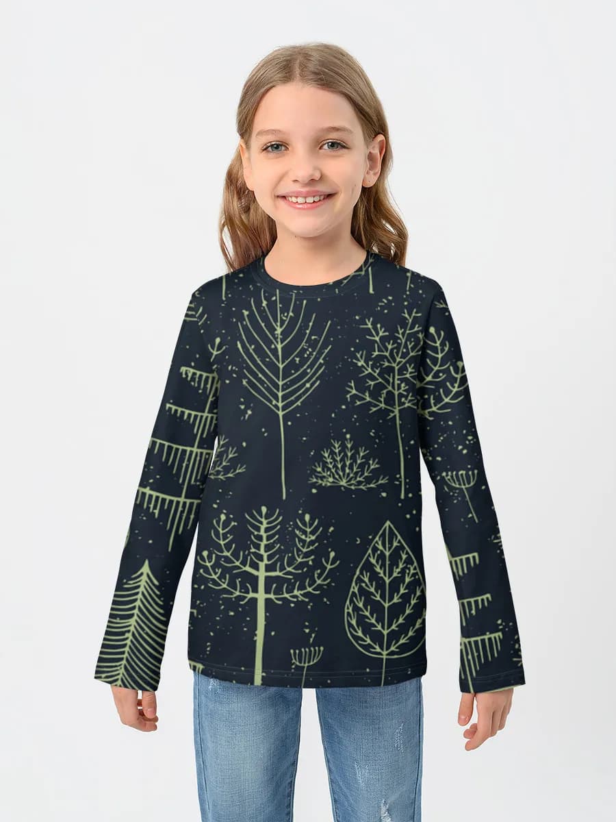 Children's cotton long sleeve shirt