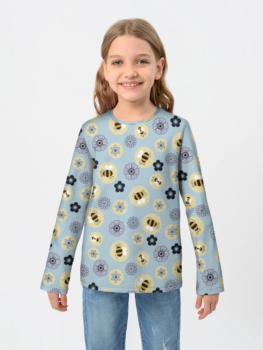 Children's cotton long sleeve shirt