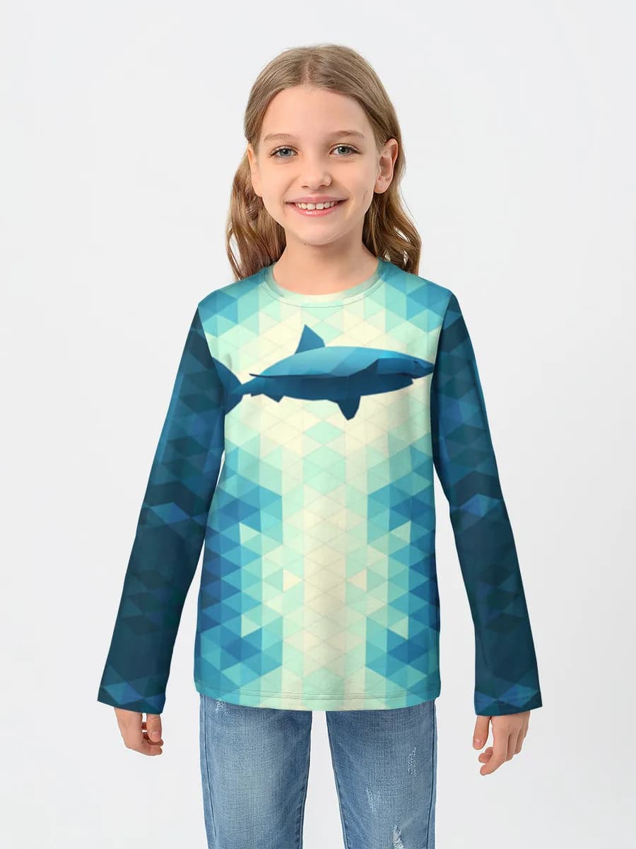 Children's cotton long sleeve shirt