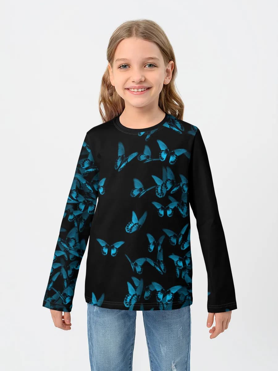 Children's cotton long sleeve shirt