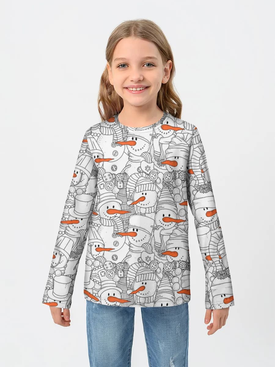 Children's cotton long sleeve shirt