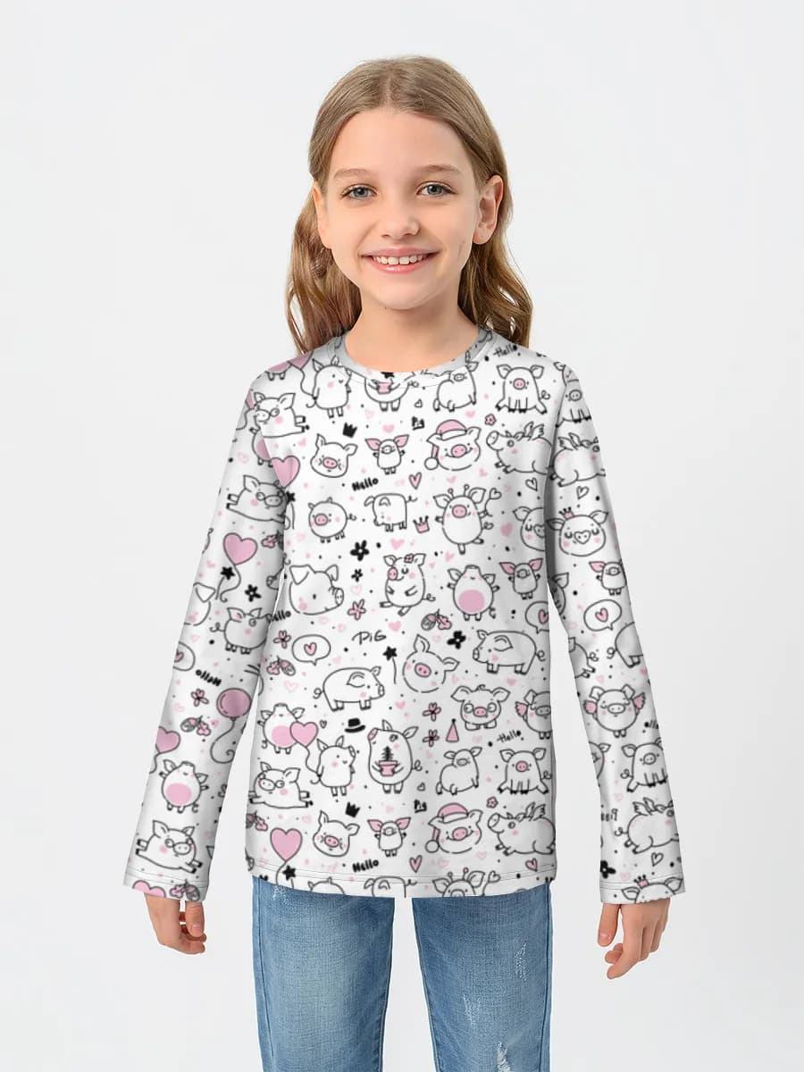 Children's cotton long sleeve shirt