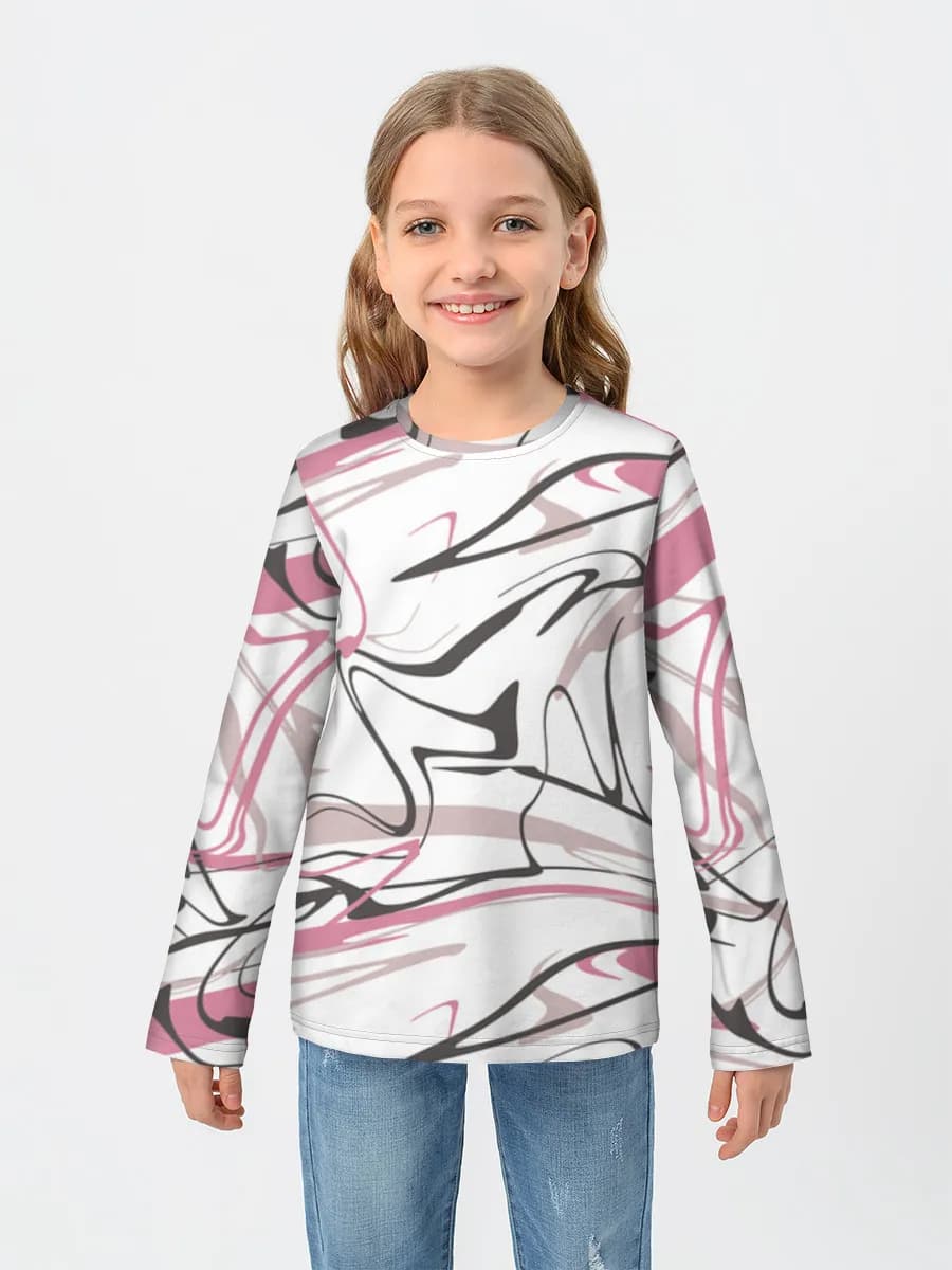 Pink Abstract Scribble Lines
