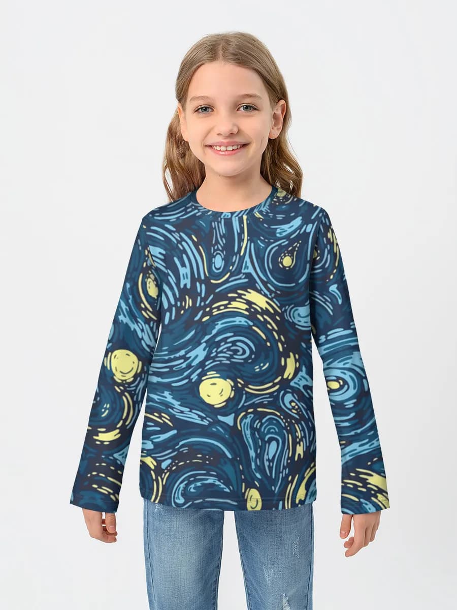 Children's cotton long sleeve shirt