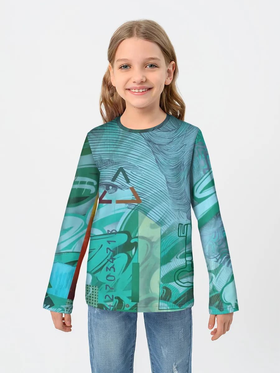 Children's cotton long sleeve shirt