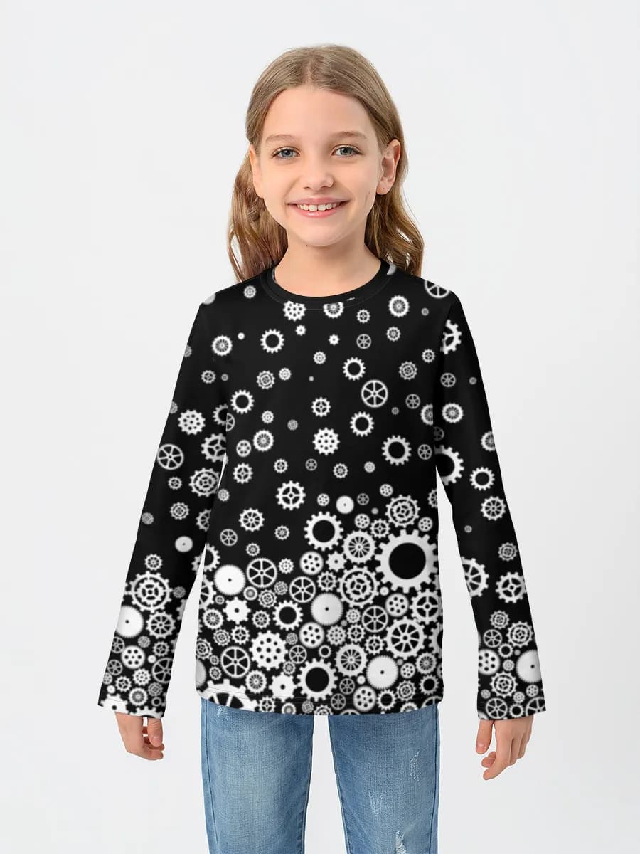 Children's cotton long sleeve shirt