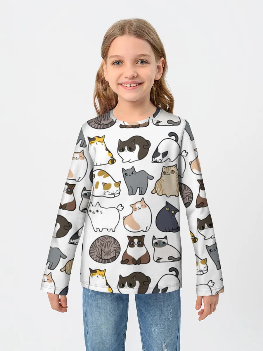 Children's cotton long sleeve shirt