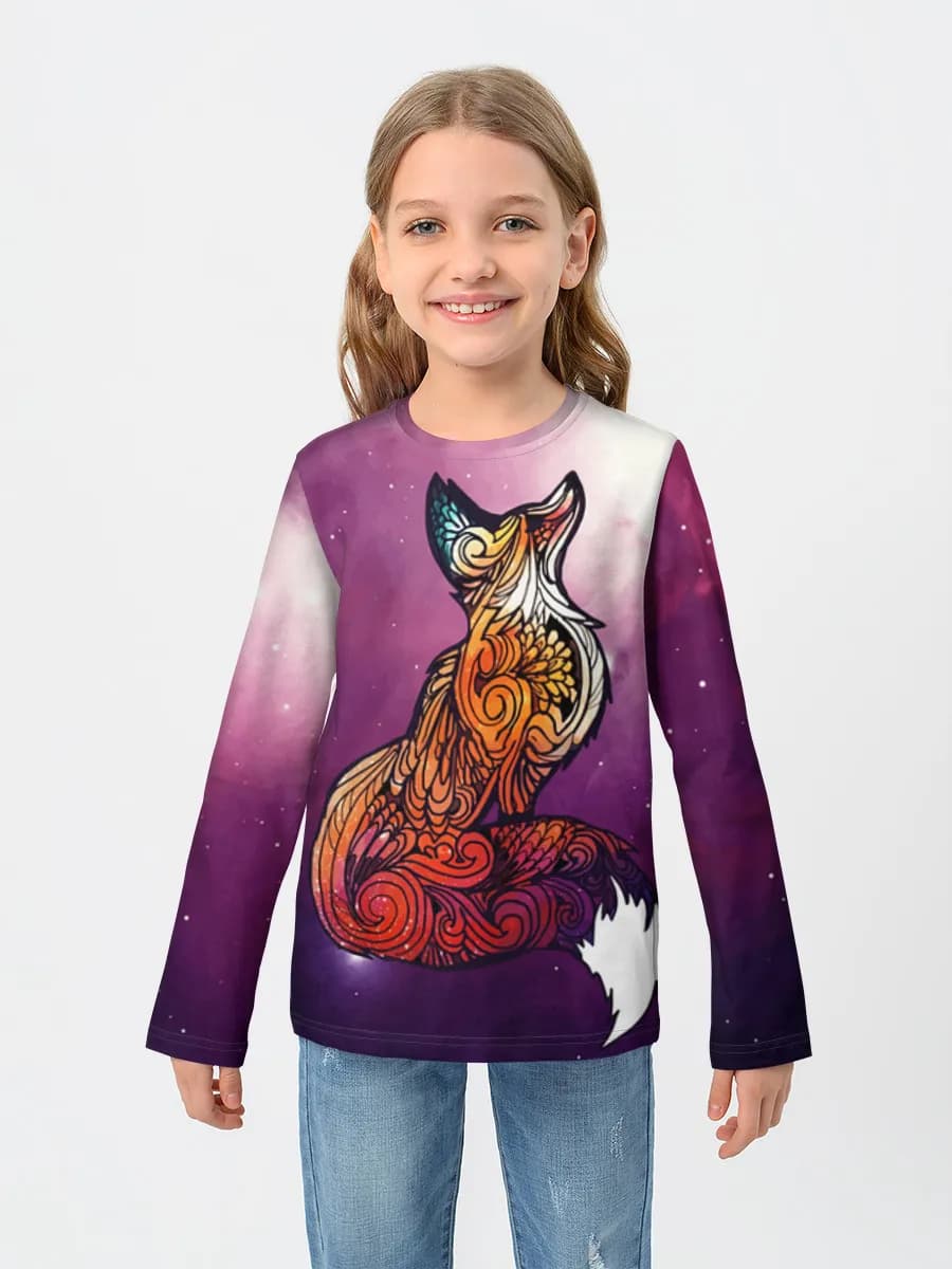 Children's cotton long sleeve shirt