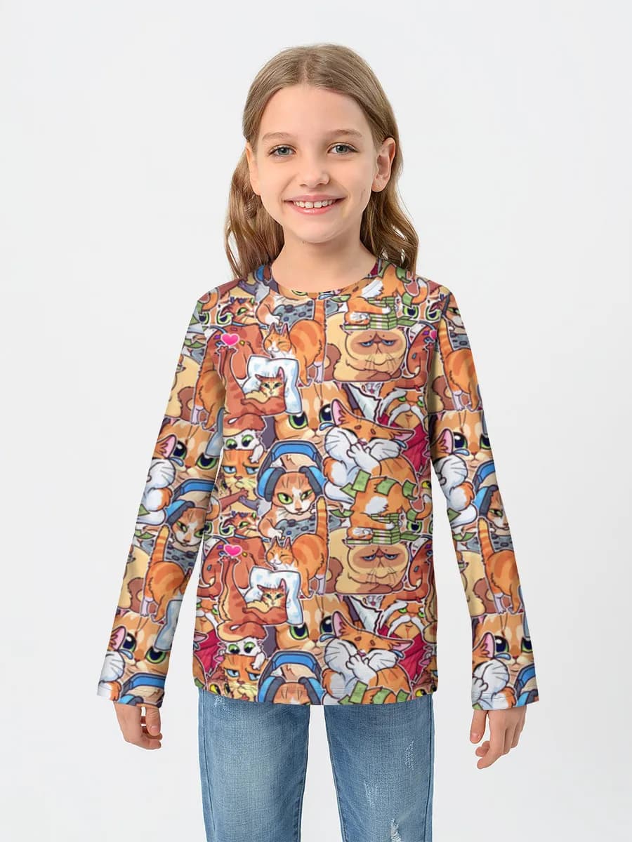 Children's cotton long sleeve shirt