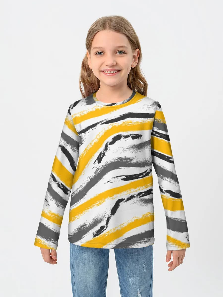 Mustard Chevron Brushstrokes