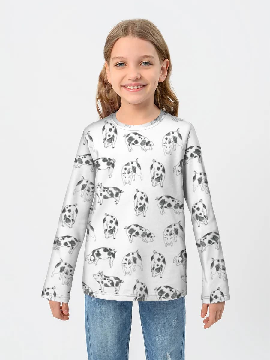 Children's cotton long sleeve shirt