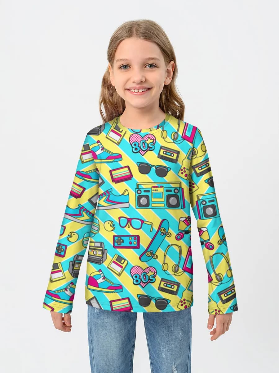 Children's cotton long sleeve shirt