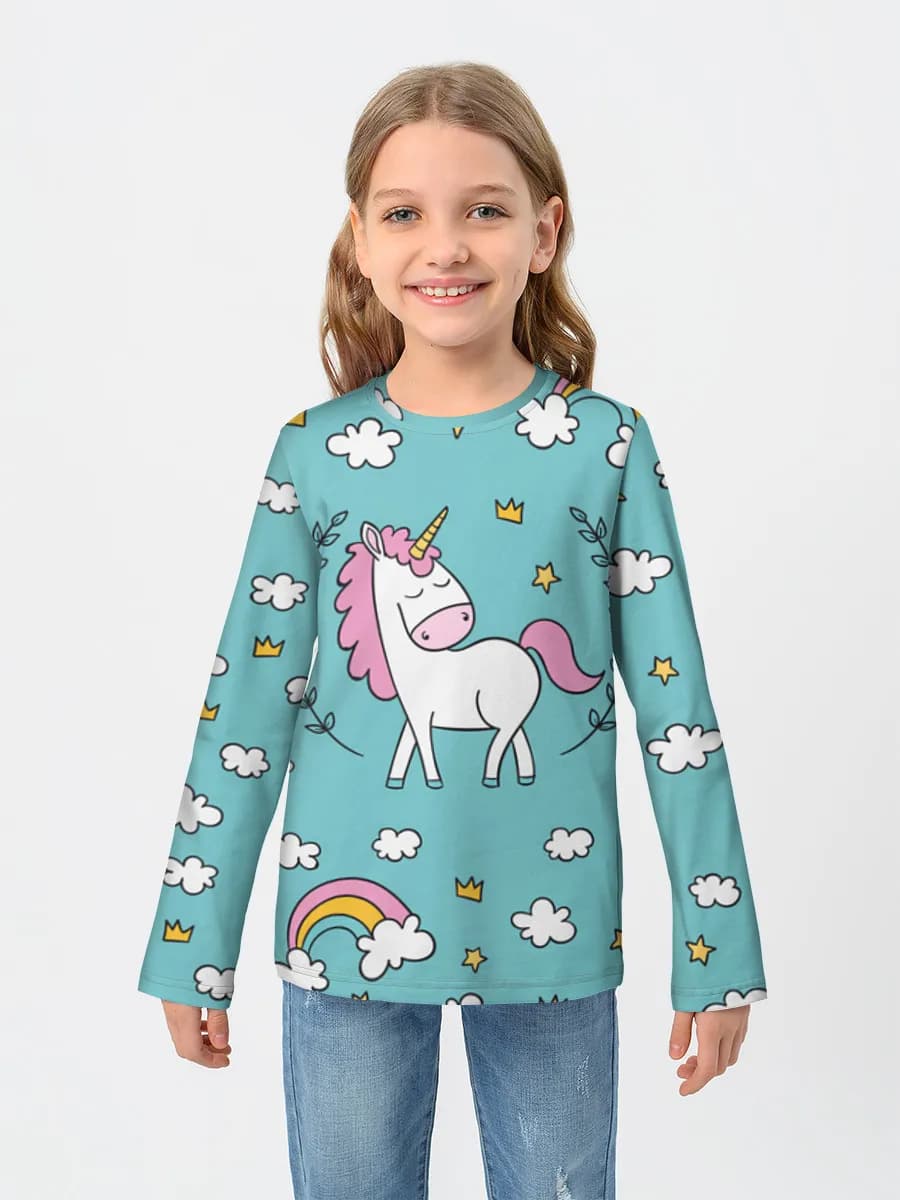 Children's cotton long sleeve shirt