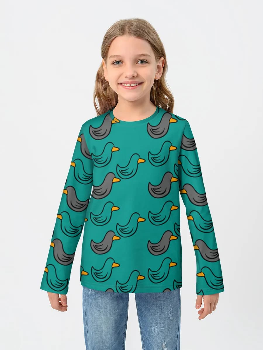 Children's cotton long sleeve shirt