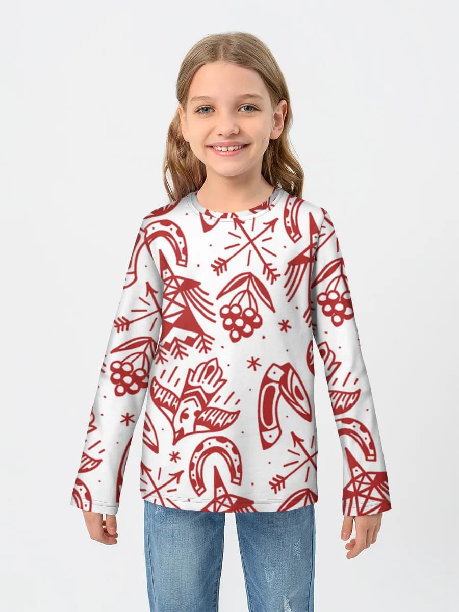 Children's cotton long sleeve shirt