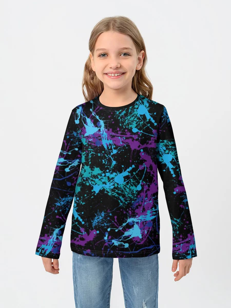 Children's cotton long sleeve shirt