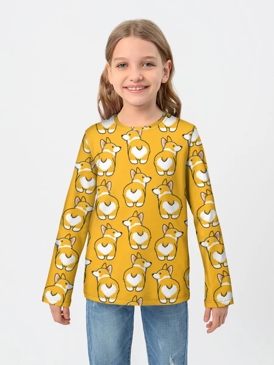 Children's cotton long sleeve shirt