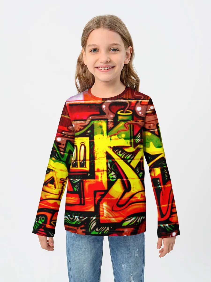 Children's cotton long sleeve shirt
