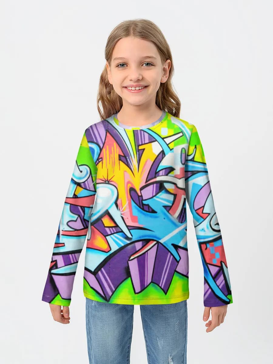 Children's cotton long sleeve shirt