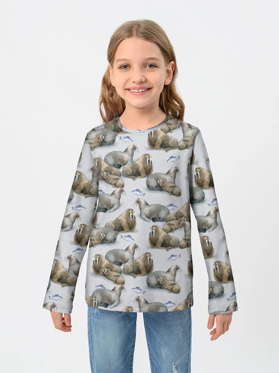 Children's cotton long sleeve shirt