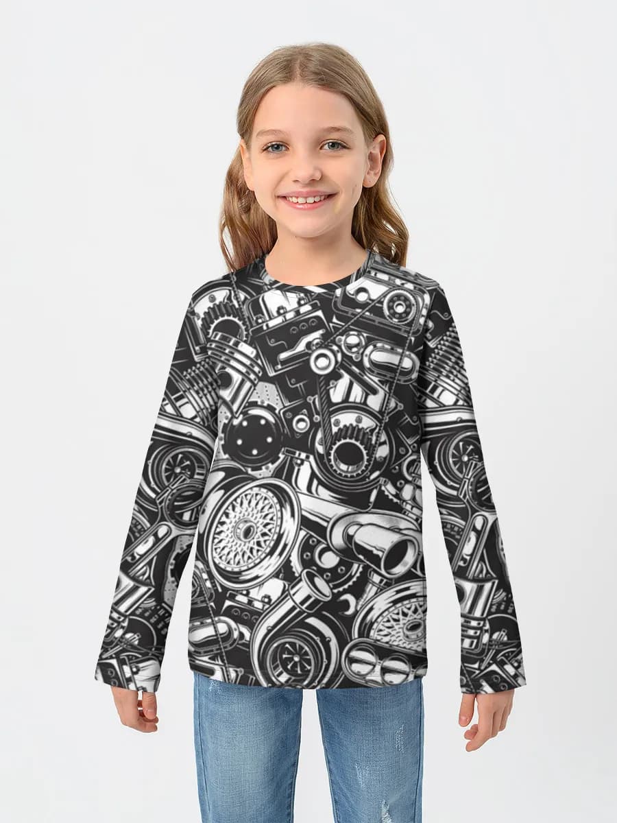 Children's cotton long sleeve shirt