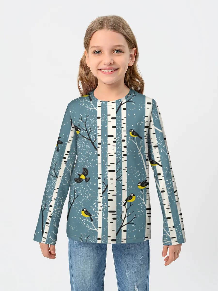 Children's cotton long sleeve shirt