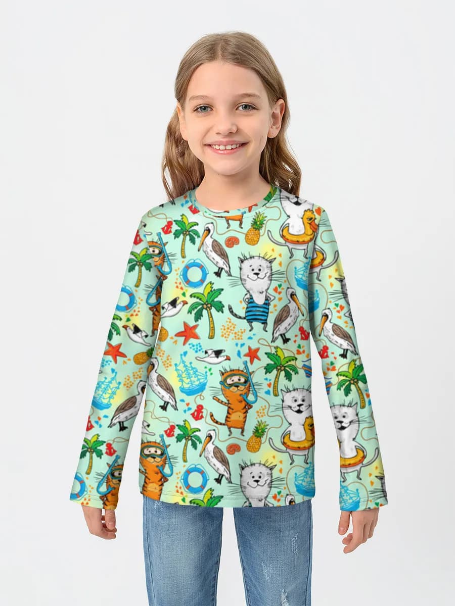 Children's cotton long sleeve shirt