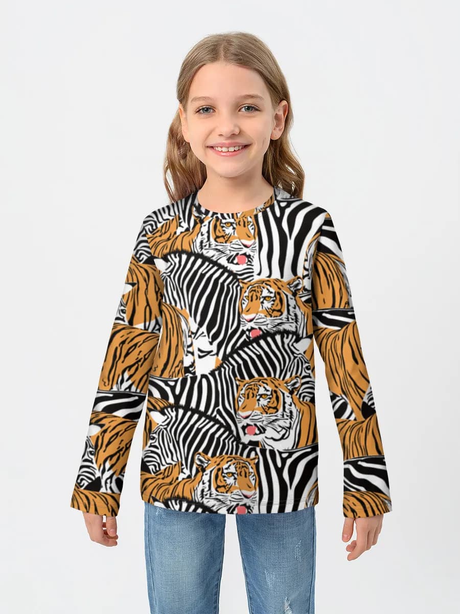 Children's cotton long sleeve shirt