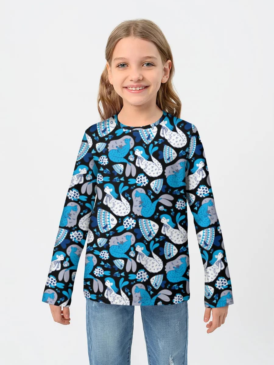 Children's cotton long sleeve shirt