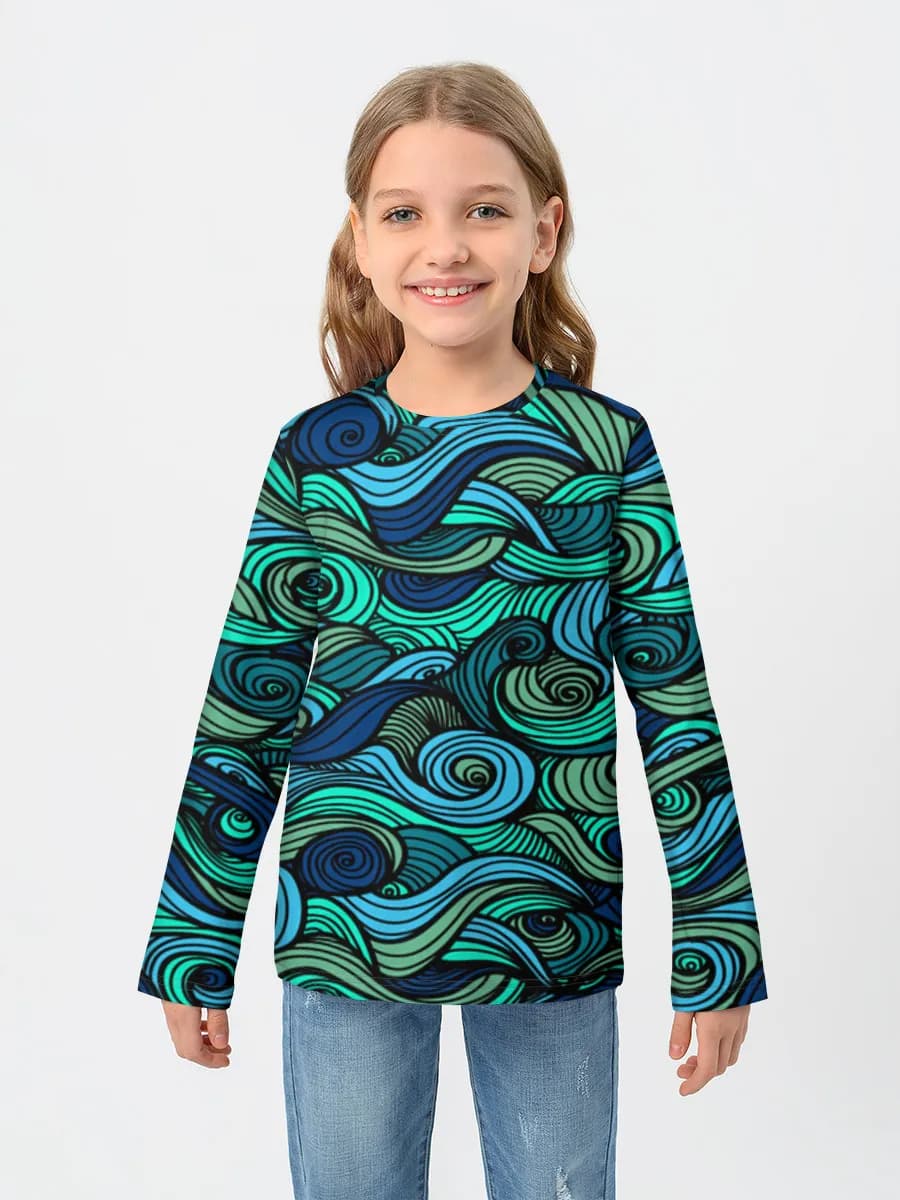 Swirling Ocean Waves