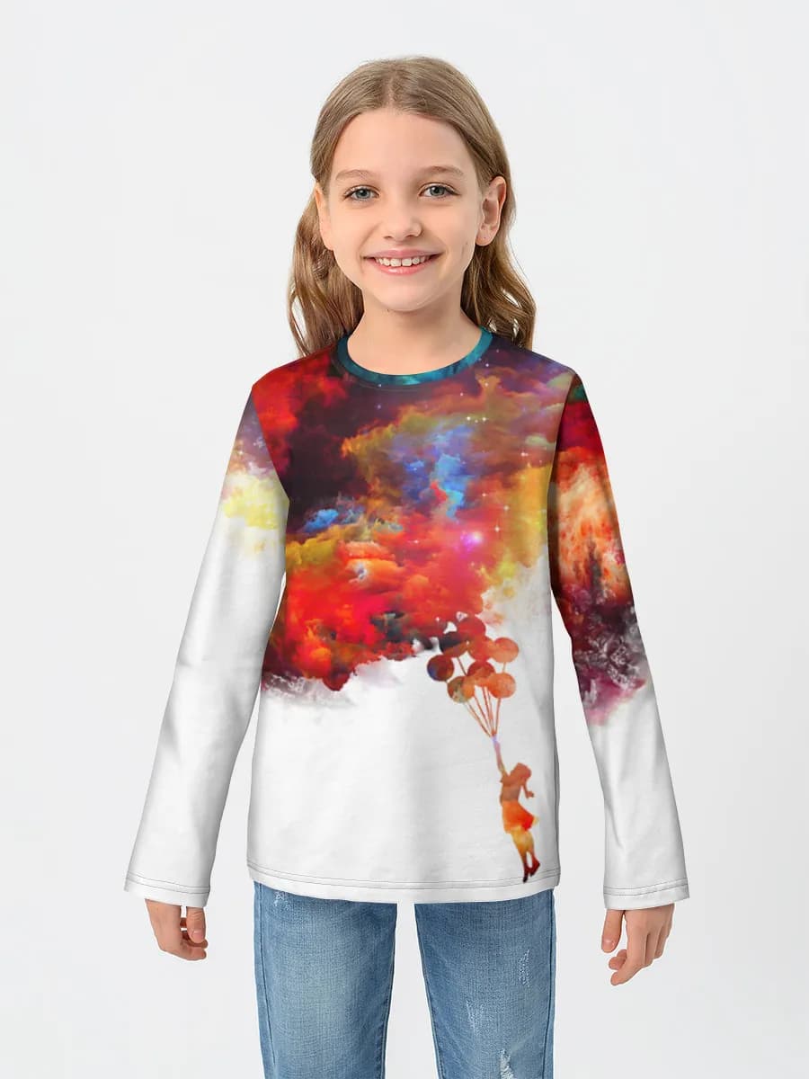 Children's cotton long sleeve shirt