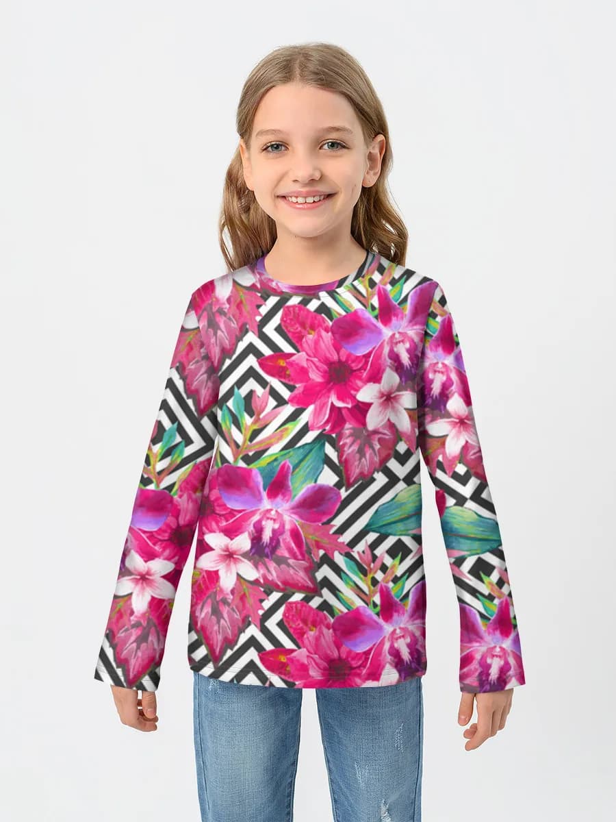 Children's cotton long sleeve shirt