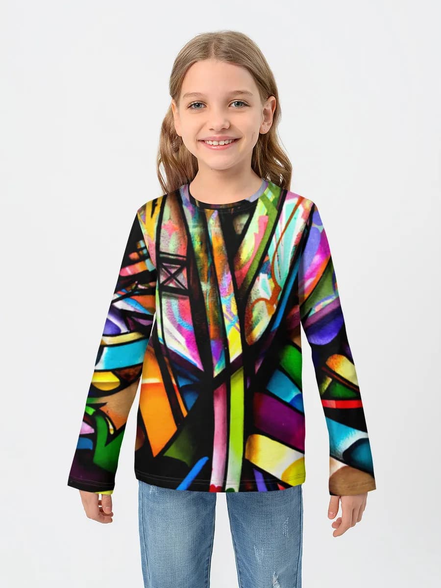 Children's cotton long sleeve shirt