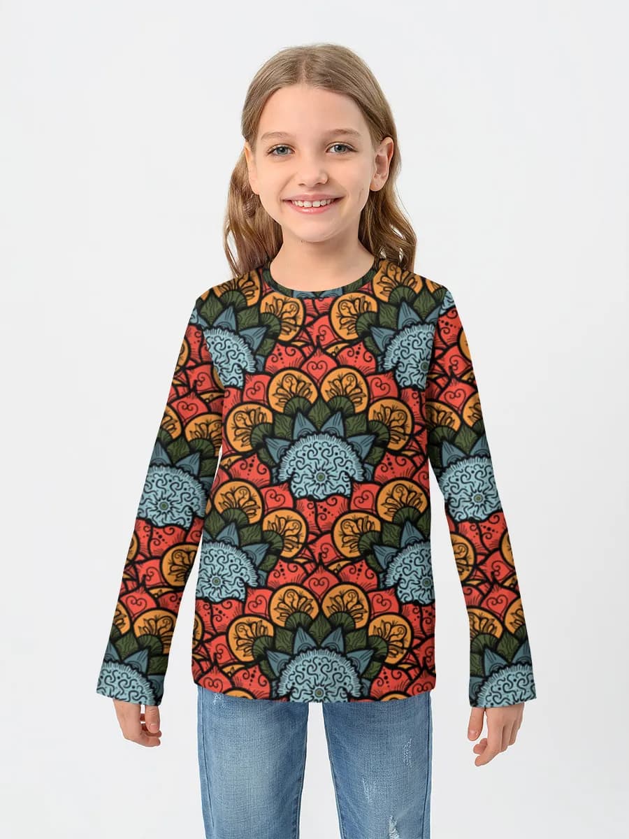 Children's cotton long sleeve shirt