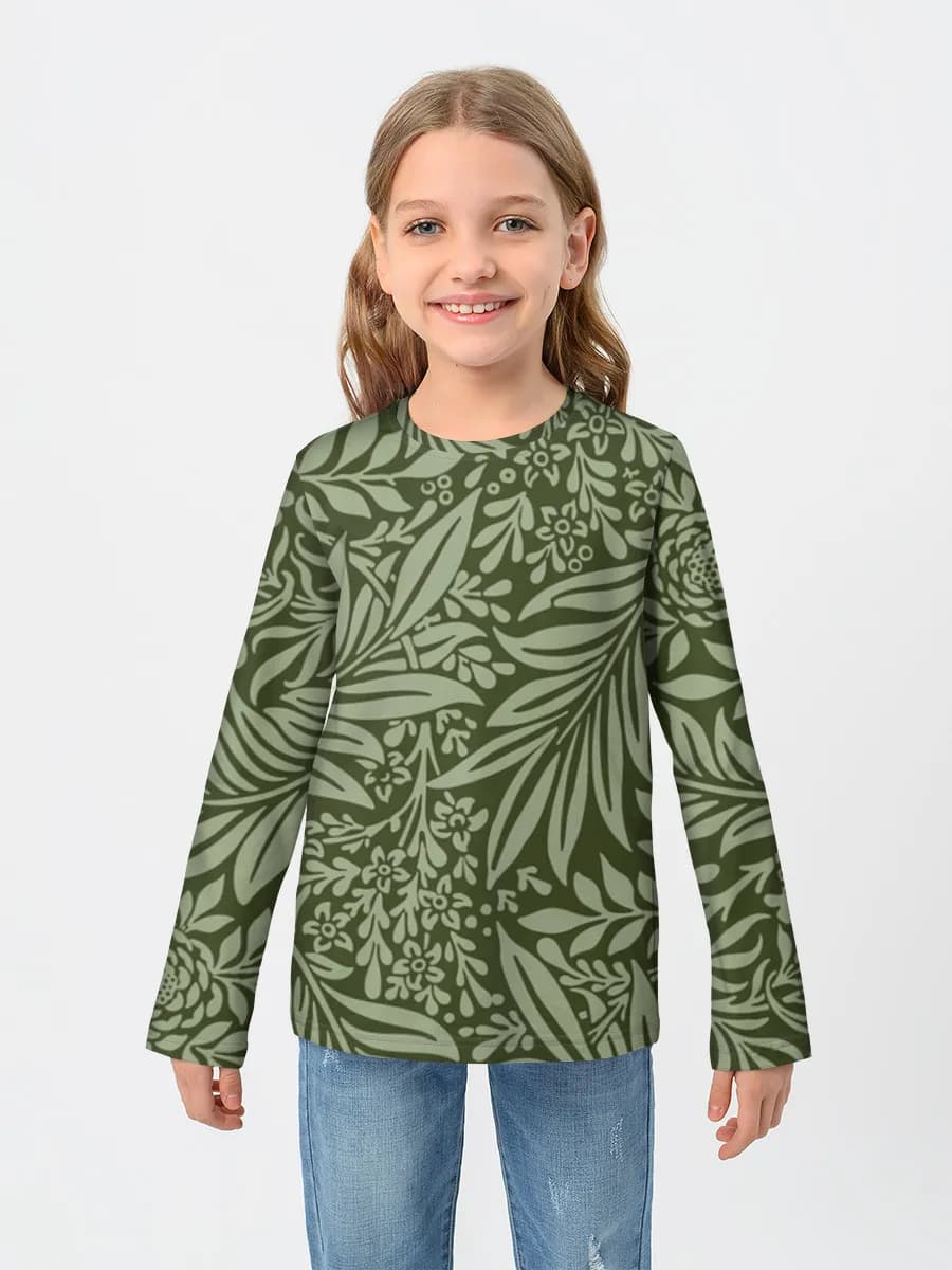 Children's cotton long sleeve shirt