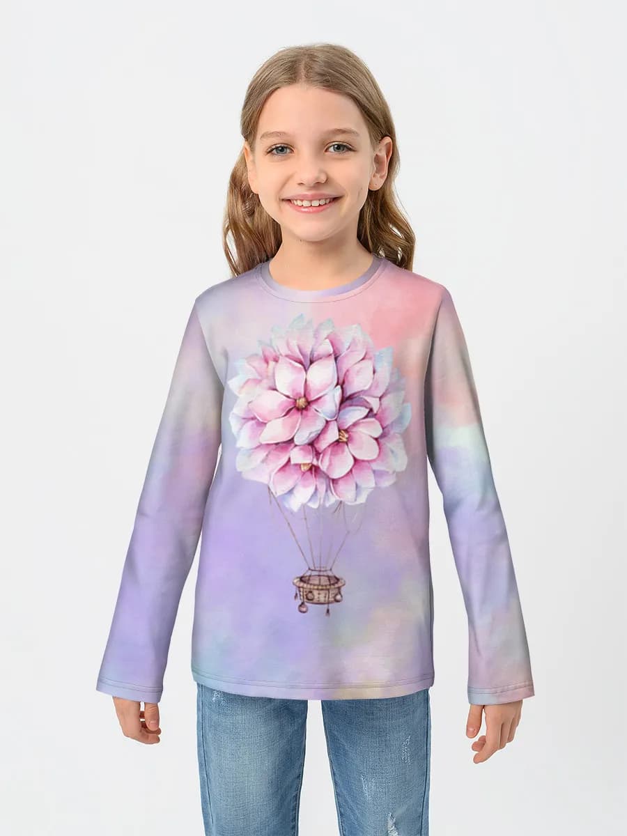 Children's cotton long sleeve shirt