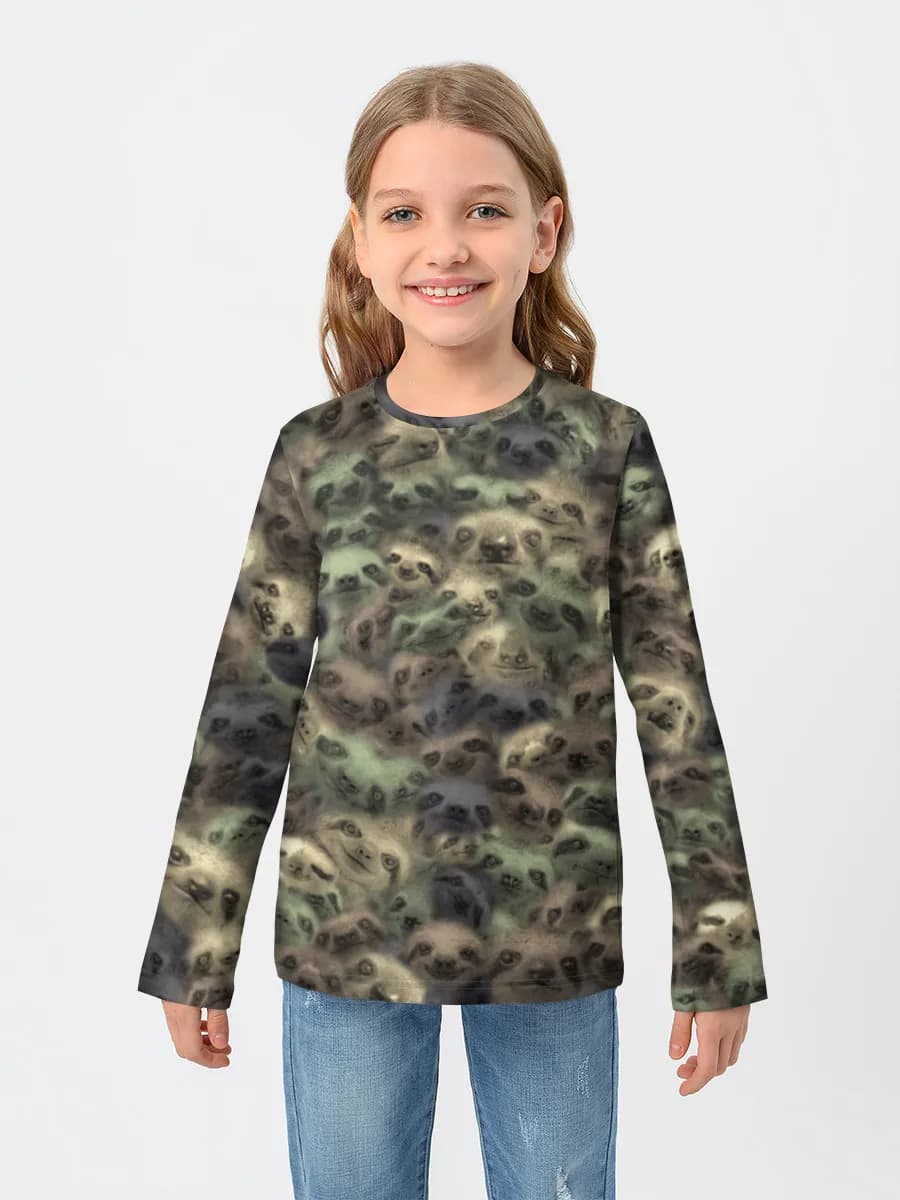 Children's cotton long sleeve shirt