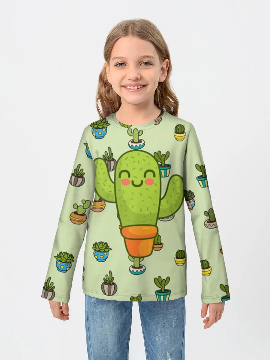 Children's cotton long sleeve shirt