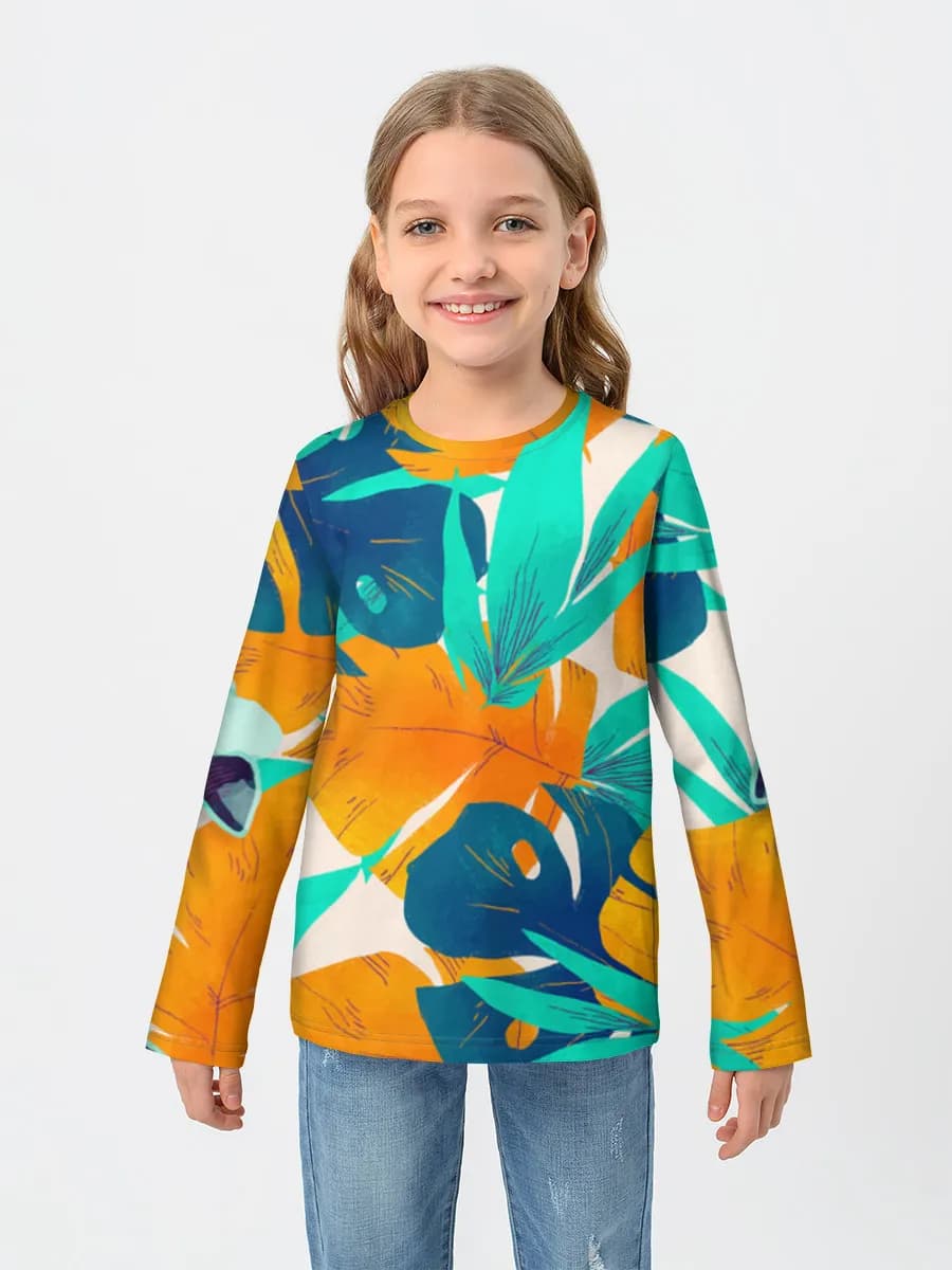 Children's cotton long sleeve shirt
