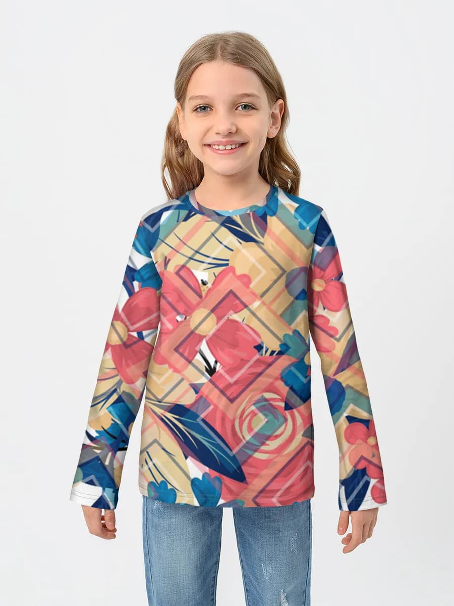 Children's cotton long sleeve shirt