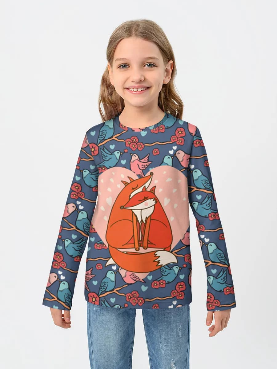 Children's cotton long sleeve shirt
