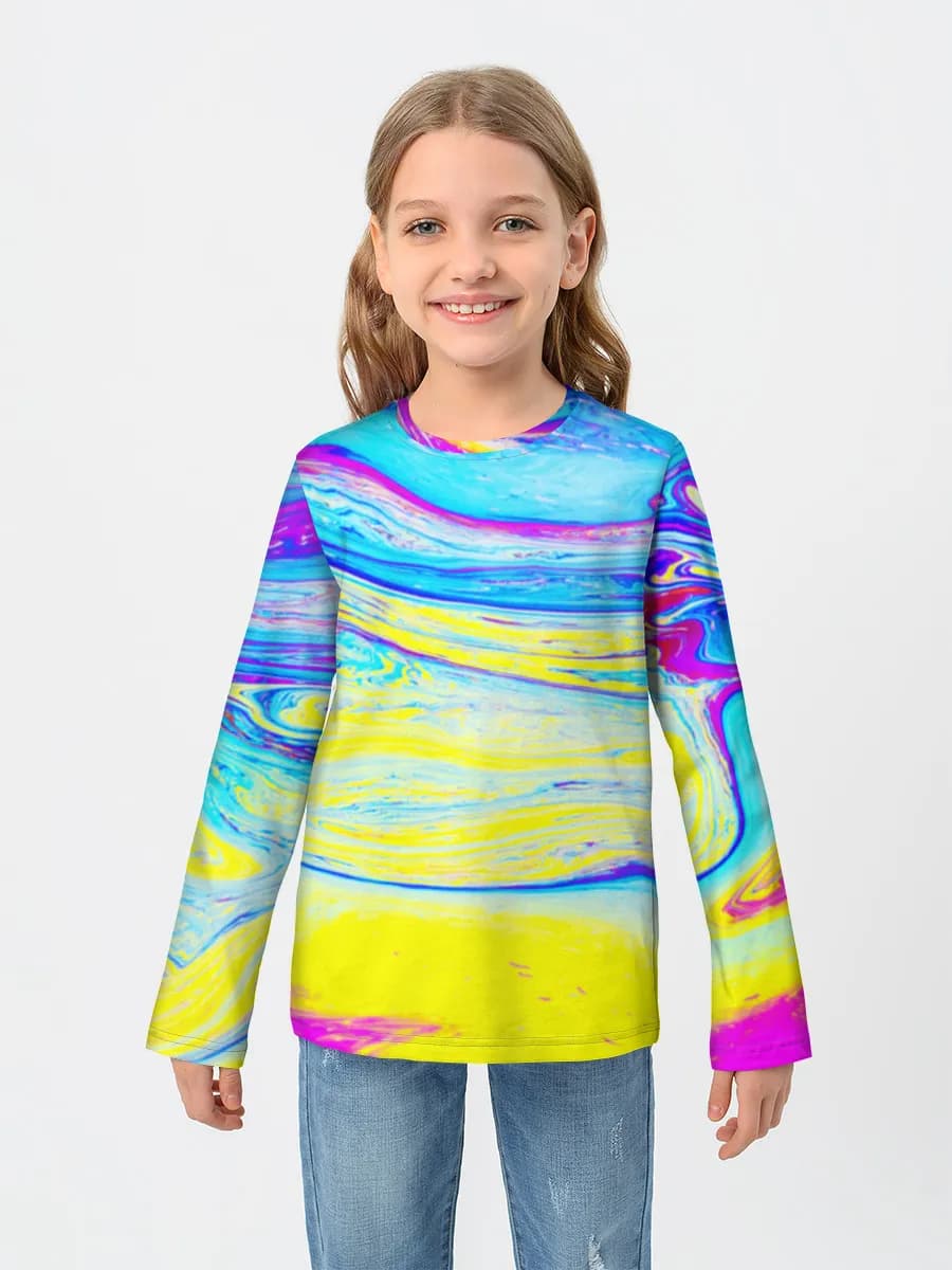 Children's cotton long sleeve shirt