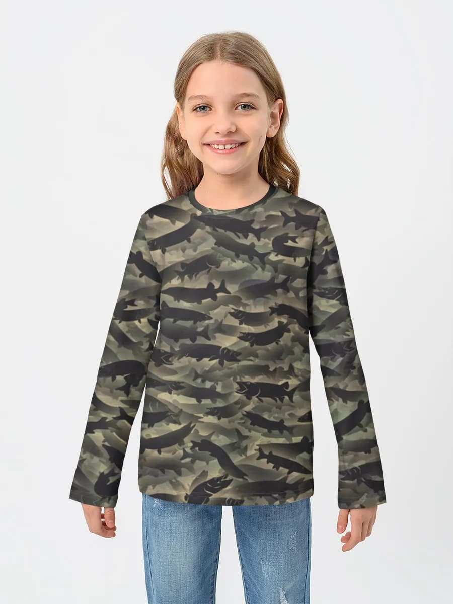 Children's cotton long sleeve shirt