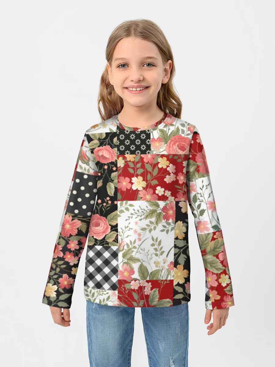 Children's cotton long sleeve shirt