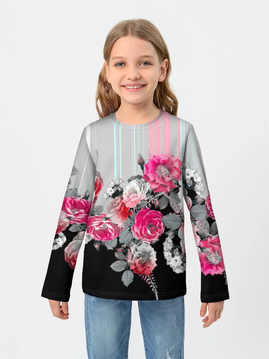 Children's cotton long sleeve shirt