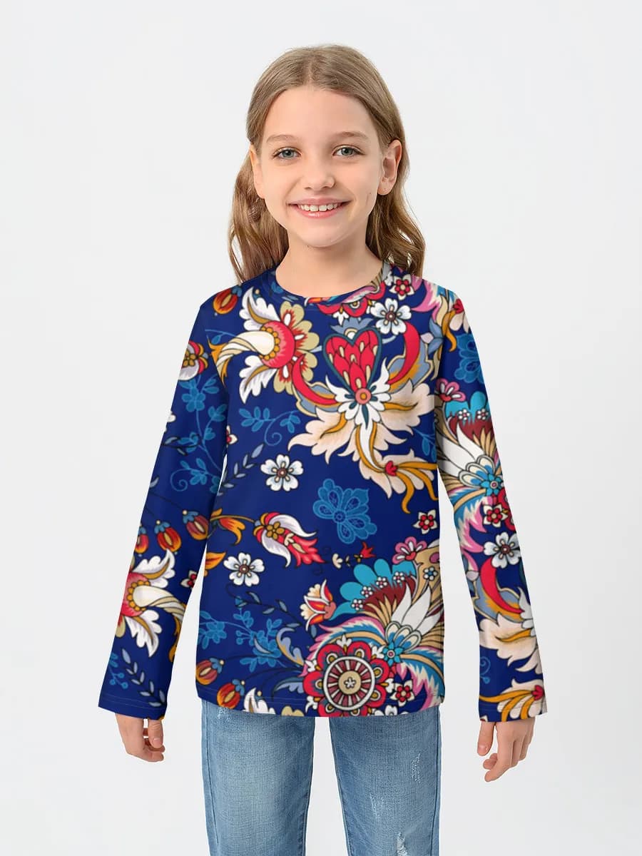 Children's cotton long sleeve shirt